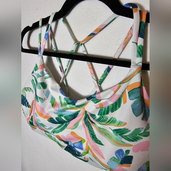 Old Navy Tropical Sports Bra with Removeable Cups Plus Sized Women's 2X NWT - Picture 6 of 7